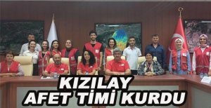 KIZILAY AFET TİMİ KURDU