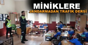 MİNİKLERE JANDARMADAN TRAFİK DERSİ