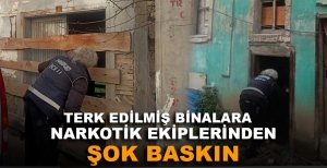 NARKOTİK EKİPLERİNDEN ŞOK BASKIN