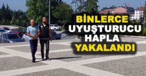 OTOBÜSTE BİNLERCE UYUŞTURUCU HAPLA YAKALANDI