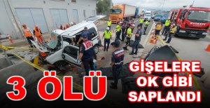 OTOYOL GİŞELERİNE ÇARPIP PARAMPARÇA OLDU 3 ÖLÜ