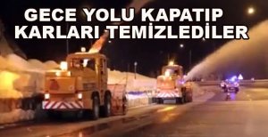 OTOYOLDA GECE KAR TEMİZLİĞİ