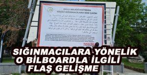 ÖZCAN’IN SIĞINMACILARA YÖNELİK BİLBORDUNA SAVCILIK ENGELİ