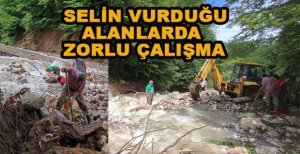SELİN VURDUĞU MENGEN’DE ZORLU ÇALIŞMA
