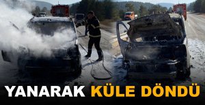 SEYİR HALİNDEYKEN YANARAK KÜLE DÖNDÜ