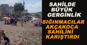 SIĞINMACILAR AKÇAKOCA SAHİLİNİ KARIŞTIRDI