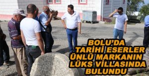 TARİHİ ESERLER BOLU’DA ÜNLÜ MARKANIN LÜKS VİLLASINDA ELE GEÇİRİLDİ