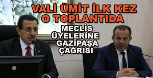 VALİ ÜMİT’TEN BELEDİYE MECLİS ÜYELERİNE GAZİPAŞA OKULU ÇAĞRISI