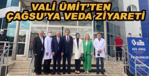 VALİ ÜMİT’TEN ÇAĞSU’YA VEDA ZİYARETİ