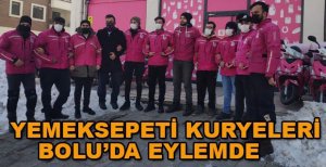 YEMEKSEPETİ KURYELERİ BOLU’DA GREVDE