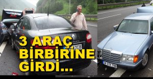 3 OTOMOBİL ÇARPIŞTI, 2 YARALI