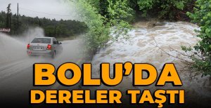 ABANT YOLUNDA DERELER TAŞTI... AMAN DİKKAT!