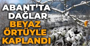 ABANT'TA DAĞLAR BEYAZ ÖRTÜYLE KAPLANDI