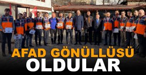 AFAD GÖNÜLLÜSÜ OLDULAR