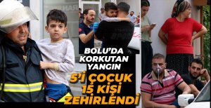 AKTAŞ MAHALLESİ'NDE YANGIN, 15 KİŞİ DUMANDAN ETKİLENDİ