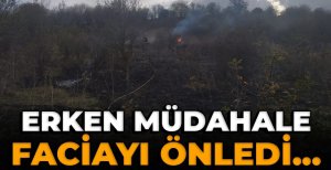 ANIZ YANGININA ERKEN MÜDAHALE FACİAYI ÖNLEDİ...