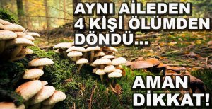 AYNI AİLEDEN 4 KİŞİ ZEHİRLENDİ...