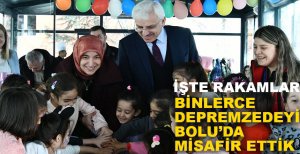 BİNLERCE DEPREMZEDEYİ MİSAFİR ETTİK