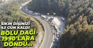 BOLU DAĞI 1990'LARA DÖNDÜ... TRAFİK FELÇ...