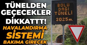 BOLU DAĞI TÜNELİ TEK ŞERİDE DÜŞECEK