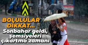 BOLU'DA 5 GÜN YAĞMUR ETKİLİ OLACAK
