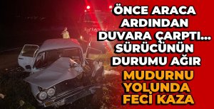 BOLU MUDURNU YOLUNDA FECİ KAZA