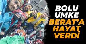 BOLU UMKE 9 YAŞINDAKİ BERAT'I ENKAZDAN ÇIKARTTI