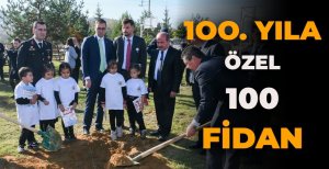 BOLU'DA 100. YILA ÖZEL 100 FİDAN DİKİLDİ