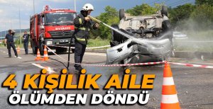 BOLU'DA 4 KİŞİLİK AİLE ÖLÜMDEN DÖNDÜ