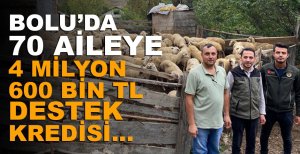 BOLU’DA 70 AİLEYE 4 MİLYON 600 BİN TL DESTEK KREDİSİ…
