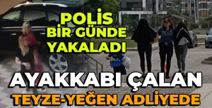BOLU'DA APARTMANDAN AYAKKABI ÇALAN TEYZE-YEĞEN ADLİYEDE...