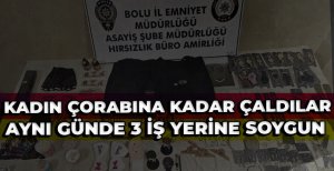 BOLU'DA AYNI GÜNDE 3 İŞ YERİNE SOYGUN BÖYLE HIRSIZLIK GÖRÜLMEDİ