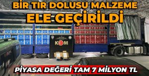 BOLU'DA BİR TIR DOLUSU KAÇAK MAKARON ELE GEÇİRİLDİ...