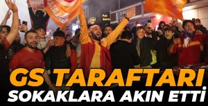 BOLU'DA GS TARAFTARI SOKAĞA DÖKÜLDÜ...