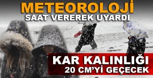 BOLU'DA KAR KALINLIĞI 20 CM’Yİ GEÇECEK