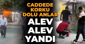 BOLU'DA MISIRCI DÜKKANI ALEV TOPUNA DÖNDÜ...