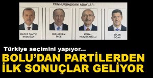 BOLU'DA PARTİLERİN SON OY DURUMLARI