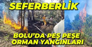 BOLU'DA PEŞ PEŞE ORMAN YANGINLARI