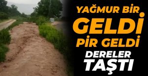 BOLU'DA SAĞANAK DERELERİ TAŞIRDI...