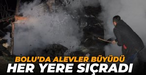 BOLU’DA SAHUR VAKTİ ALEVLER BÜYÜDÜ