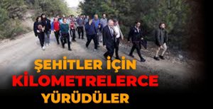 BOLU'DA ŞEHİTLER İÇİN 4 KİLOMETRE YÜRÜDÜLER