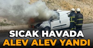 BOLU'DA SICAK HAVADA SOĞUK HAVA DEPOLU TİCARİ ARAÇ ALEVLER İÇİNDE KALDI...