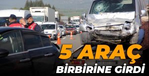 BOLU'DA ZİNCİRLEME KAZA...6 YARALI