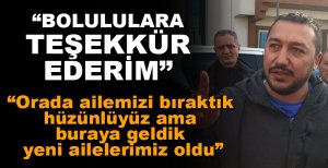 BOLU’YA GELEN DEPREMZEDEDEN BOLU HALKINA TEŞEKKÜR