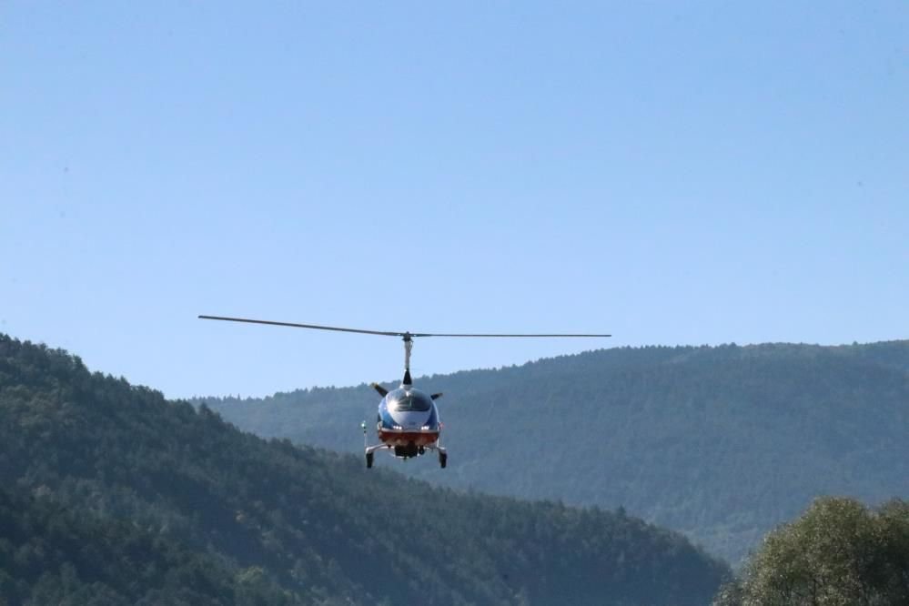 BOLU'DA CAYROKOPTERLİ DENETİM... 7 ARAÇ TRAFİKTEN MEN...
