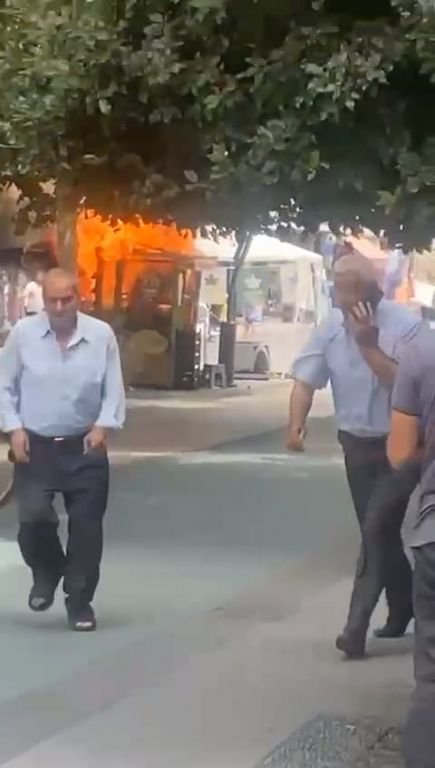 BOLU'DA MISIRCI DÜKKANI ALEV TOPUNA DÖNDÜ...