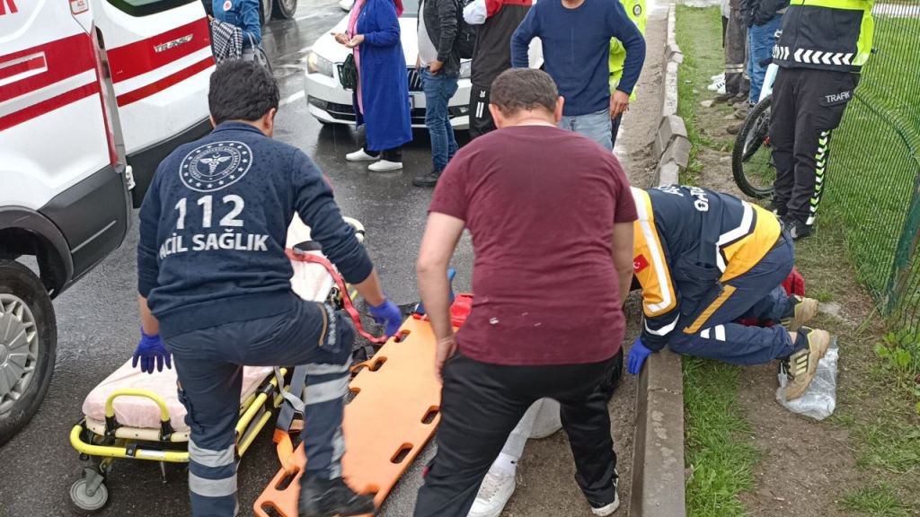 BOLU'DA SANAYİ IŞIKLARINDA KAZA: 1 YARALI