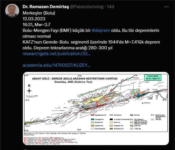 BOLU’DAKİ 3.7 ŞİDDETİNDEKİ DEPREME UZMAN YORUMU