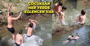 ÇOCUKLARIN SU KANALINDA SERİNLEDİLER...