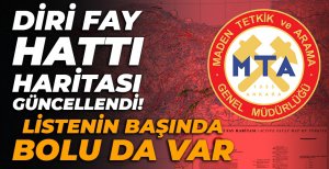 DİRİ FAY HATTI HARİTASI GÜNCELLENDİ! LİSTENİN BAŞINDA BOLU DA VAR
